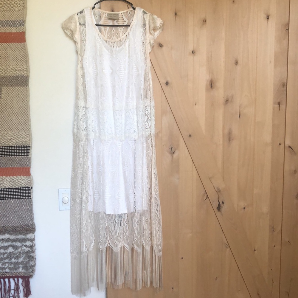 Free People Ivory (Off White) Lace Dress - Picture 12 of 15